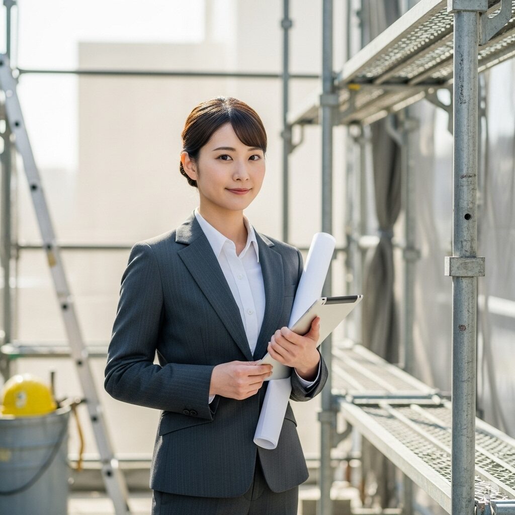 ビルメンテナンスの専門知識を持つ若い日本人女性